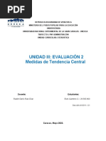 Estadistica Actividad 2. Medidas de Tendencia Central