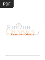 Shodh Chakra-Researchers Manual