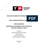 Audiencia de Juzgamiento Con La Nueva Ley Procesal Laboral #29497