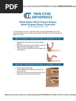 Distal Radius Wrist Fracture Surgery Home Program Phase 2 Exercises PDF