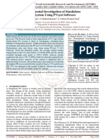 Experimental Investigation of Standalone PV System Using PVsyst Software