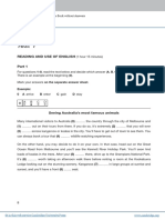 Test 1: Reading and Use of English