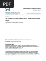 The Variations of Charpy V-Notch Impact Test Properties in Steel