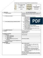 Lesson Exemplar in Food and Beverage Services NC II Using The IDEA Instructional Process