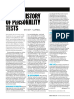 A Brief History of Personality Tests