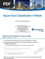 Square Root Classification of Welds