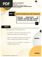 Content Knowledge and Pedagogy: Results - Based Performance Management System