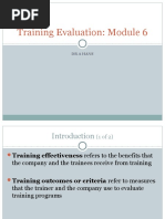 Training Evaluation - Module 6 MBA