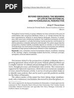 Article - N - Beyond Ideologies The Meaning of Life in The Historical and Psychological Perspective