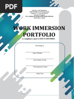 Work Immersion Portfolio: (A Compliance Report To DM-CI-2020-00085)