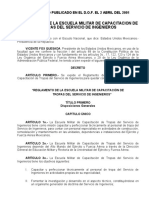 Reglamento de La Escuela Militar de Capacitacion de Tropas Del Servicio de Ingenieros