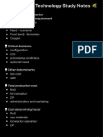 Fermentation Technology Study Notes