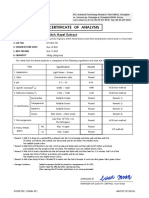 Certificate of Analysis: Witch Hazel Extract