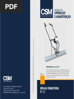 Manual de Operação e Manutenção - CSM - Régua Vibratória Simples.