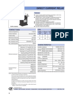 HFE82V-600 Direct Current Relay: Contact Data Coil