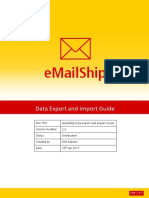 Emailship: Data Export and Import Guide