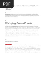 Whipping Cream Powder