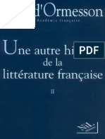 Une Autre Histoire de La Littérature Française Tome II by Ormesson, Jean