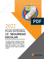 Plan Integral de Seguridad Escolar (2022)