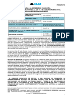 PROSPECTO OFERTA PUBLICA DE ACCIONES Alalza C.A. (Sociedad en Promoción) Prospecto