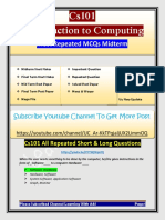 Cs101 Introduction To Computing: Most Repeated Mcqs Midterm