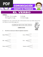 El Verbo y Sus Clases para Cuarto de Primaria