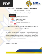 TAMADUL - Cuestionario Clinico de Personalidad para Adolescentes y Adultos