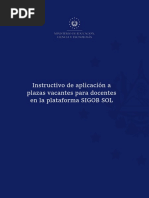 Instructivo para Aplicación A Plazas Vacantes Docentes - SIGOB SOL