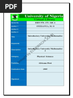 Intro To Maths 2 Brought by ELEKWACHI JOHN