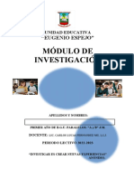 Módulo de Investigación - Primer Año de B.G.U.