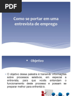 Como Se Portar em Uma Entrevista de Emprego