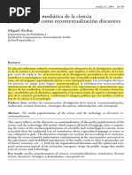 Alcibar La Divulgación Mediática de La Ciencia y La Tecnología Como Recontextualización Discursiva