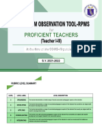 (Appendix 3A) COT-RPMS For T I-III SY 2021-2022 in The Time of COVID-19