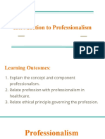 Introduction To Professionalism