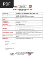 2018 - 2019 PCR ACR Project Activity Completion Report