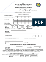 P. Pelaez Elementary School: Basic Education Enrollment Form