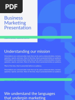 Blue & Green Modern Geometric Business Marketing Presentation