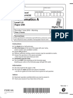 4ma1 2hr June18 Qp-Igcse-Edexcel-Maths