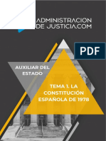 TEMA 1. LA CONSTITUCION ESPANOLA DE 1978 Auxilliar Estado