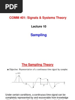 COMM 401: Signals & Systems Theory: Sampling