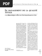 Le Management de La Qualité Totale