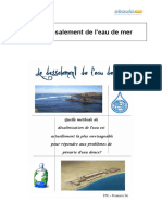 Le Dessalement de L Eau de Mer