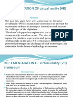 IMPLEMENTATATION of Virtual Reality (VR) in Museum