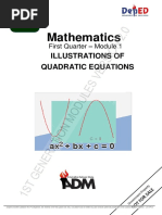 Mathematics: Illustrations of Quadratic Equations