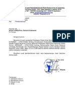 Surat Pemberitahuan Ketetapan Rakernas LP3KN, 13-15 Mei 2022