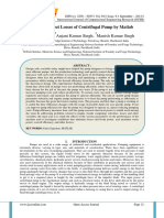 Ravi Shastri, Anjani Kumar Singh, Manish Kumar Singh: Analysis About Losses of Centrifugal Pump by Matlab