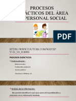 Procesos Didácticos Del Área de Personal Social