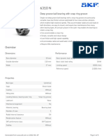 Deep Groove Ball Bearing With Snap Ring Groove: Dimensions Performance