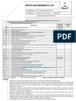 Supplier Documents Requirements List: Notes