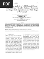 Design and Analysis of A 2D-Photoniccrystal Fiber Structure With Ultra-Flattened Dispersion and Single Mode Operation Over A Wide Range of Wavelength